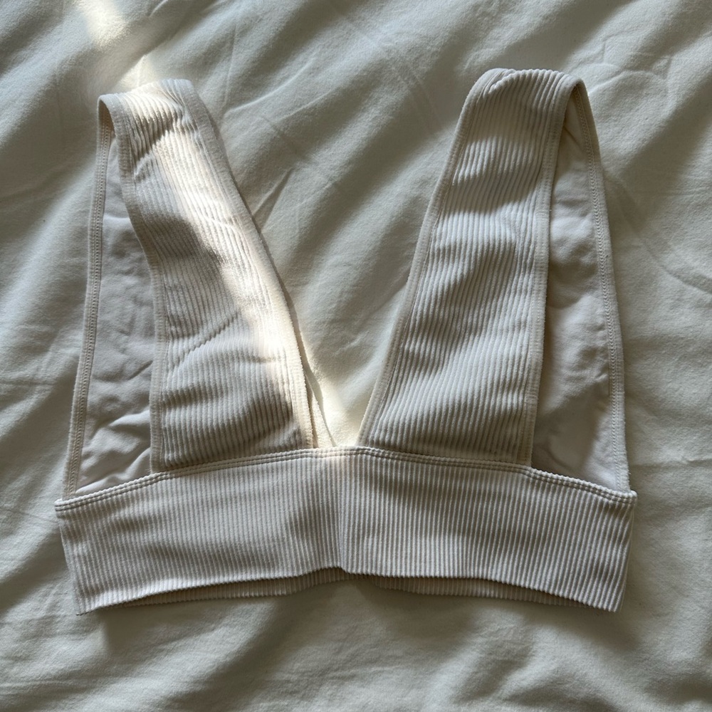 Garage Ribbed White Bralette - Picture 2 of 3